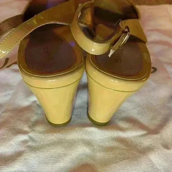 Dana Davis Womens Meadow Open toe Pump Slingback Heels Sandal Neutral 9.5 - Picture 3 of 6